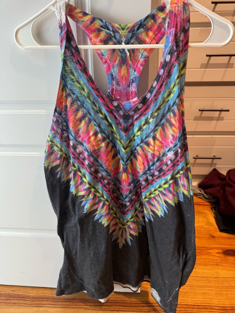 Women’s Multicolor Racerback Tank Top - Black Base